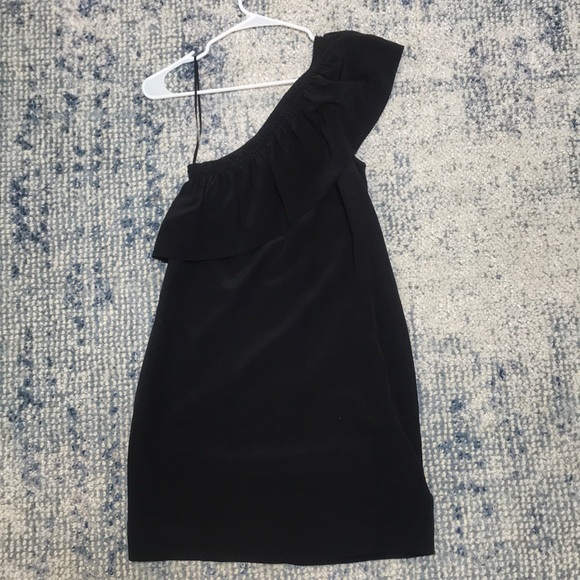 Madewell Silk Night Out Lined One Shoulder Dress 0 - Picture 3 of 5